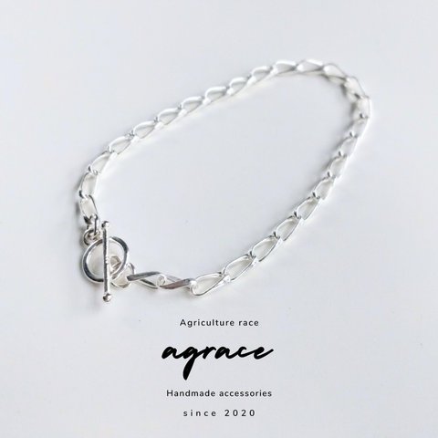 〜風〜 ツイスト シルバーチェーンブレスレット twist silverchain bracelet silver925