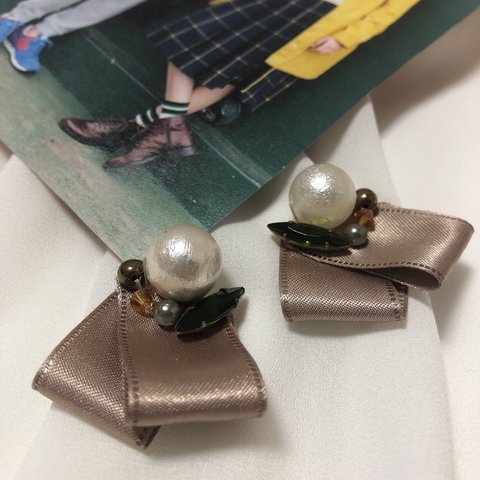 [ピアス] Ribbon  earrings