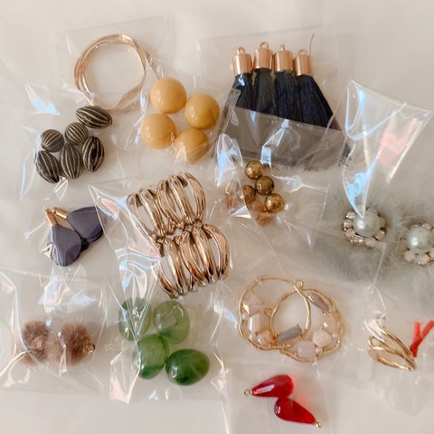 【SET 1】パーツ アソートセット ハンドメイド アクセサリーパーツ 福袋 