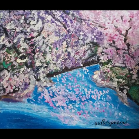 桜       油絵  絵画  原画  桜  油彩  さくら  アート  oilpainting