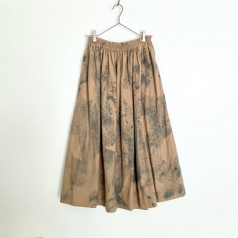 手染めコットンネルのふんわりスカート / Splash × camel