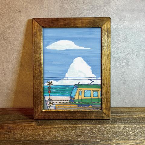 【Summer at Shichiri】フレーム付き原画　160mm×210mm