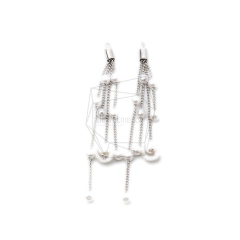 ERG-1221-R【2個入り】パールタッセルチャーム,Pearl Tassel Earring Charm