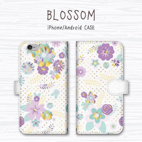 BLOSSOM 手帳型スマホケース Android/iPhone SE2/11/11 Pro/11 Pro Max/XS Max/XR/XS/X/SE/8/8Plus/7/7Plus/6/6s/6Pl