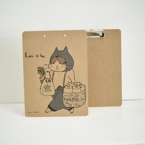 A4バインダー ／お買い物ねこ  サイン挿絵入