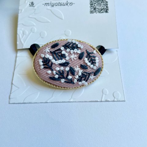 刺繍ヘアゴム　刺繍　ヘアゴム