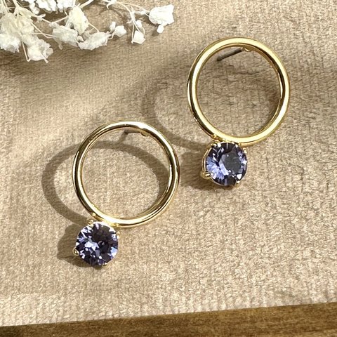 Swarovski タンザナイト✨リングピアス