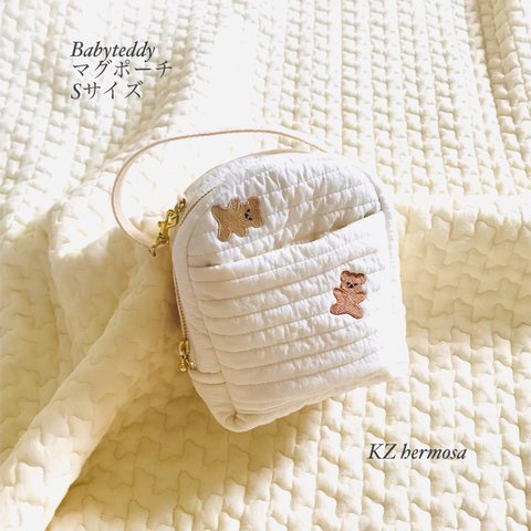 Sサイズ　Babyteddyマグポーチ　3匹のくまさん　イブル　刺繍　保冷ポーチ　保温ポーチ　受注制作