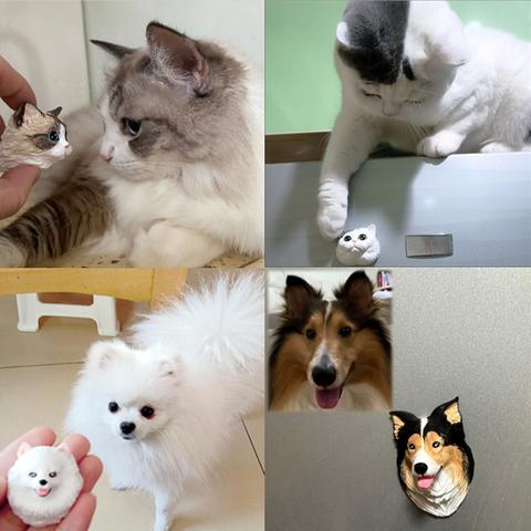 [受注制作]再現する 猫の肖像、犬の肖像『猫の置物、犬の置物、ペットの置物、オーダーメイド』