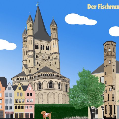  🐶旅 ケルンのフィッシュマルクト (ヨーロッパの街角シリーズ21)