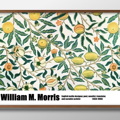 1-10281■ポスター　絵画　インテリア　A3サイズ　『ウィリアム・モリス』イラスト　アート　北欧