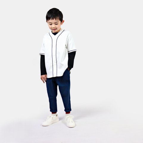 【型紙】ベースボールシャツ60-90/100-140サイズ　ベビー　キッズ　子供服