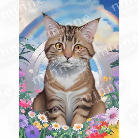 【ダウンロード販売】動物・猫・デジタルアート・かわいい 猫 の イラスト です。 スマホ の 壁紙 や プレゼント や 贈り物 に。(designer-m)