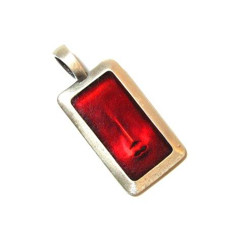 Austria 「BICO」 Red Color Face Motif Pendant Top