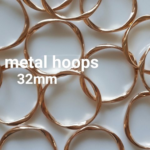 import metal hoops twist 8pieces【Ch-905】