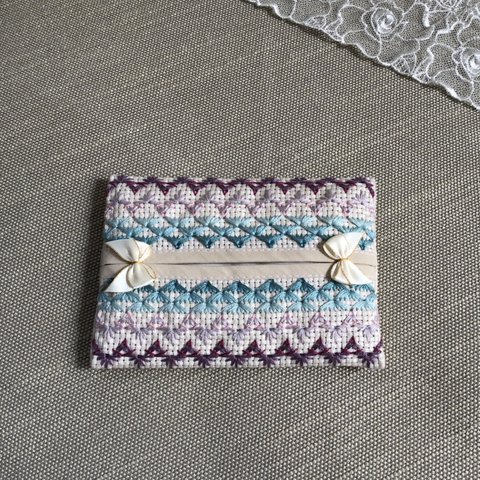 ポケットティッシュケース　刺繍