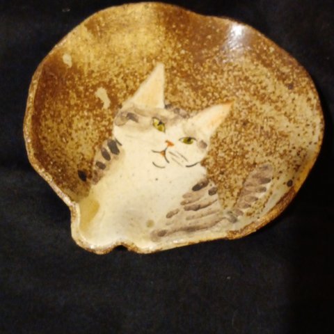 猫の絵皿