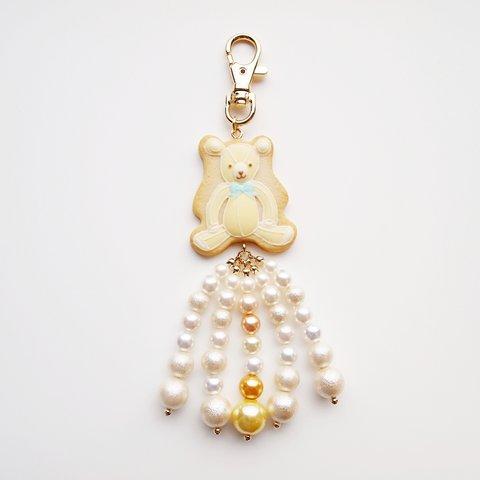 テディベア/イエロー　Icing cookie Bag Charm