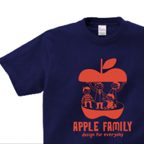 APPLE FAMILY 　150.160.（女性M.L） S～XL Tシャツ【受注生産品】