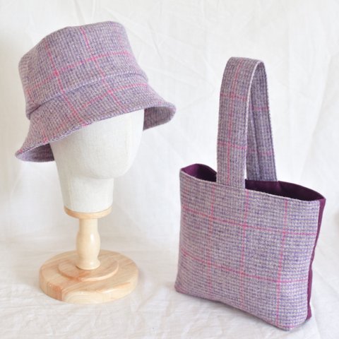 Harris Tweed ブリティッシュ チェックバケットハット