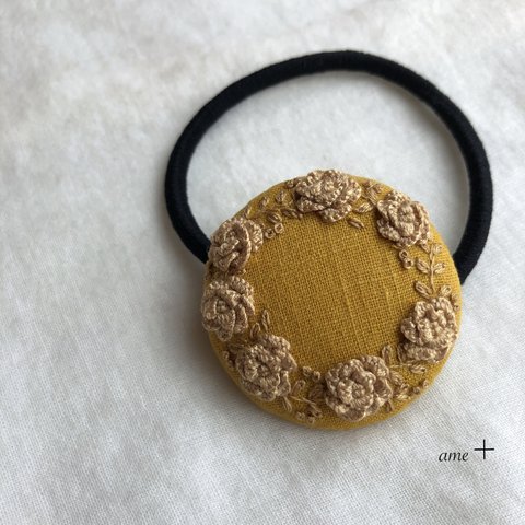 Tomber ☆刺繍ヘアゴム ブローチへ変更可能☆ 