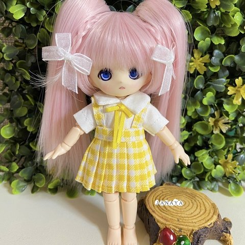 JANAYA ハンドメイド　オビツ11 ob11 服　半袖シャツとスカート　2点セット　翌日発送