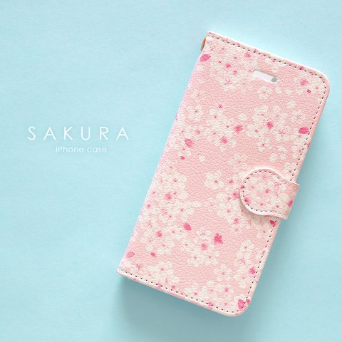 iPhone 手帳型スマホケース 【 桜 -SAKURA- 】