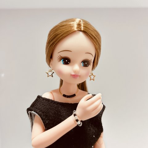 リカちゃん　アクセサリー　星　スター　4点セット　ピアス　ネックレス　バングル　小物　②