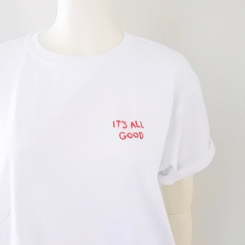 ハンドステッチ Tシャツ - IT'S ALL GOOD - 