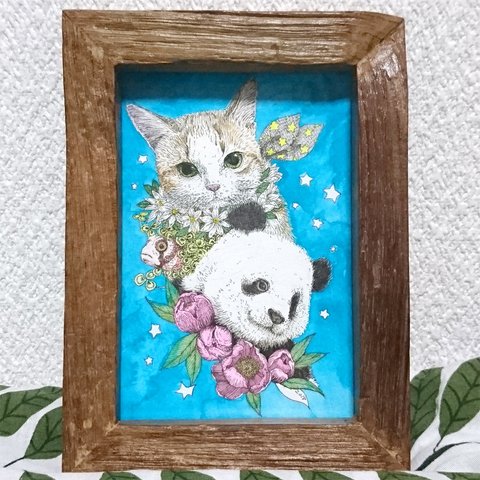 イラスト☆「パンダとねこ」