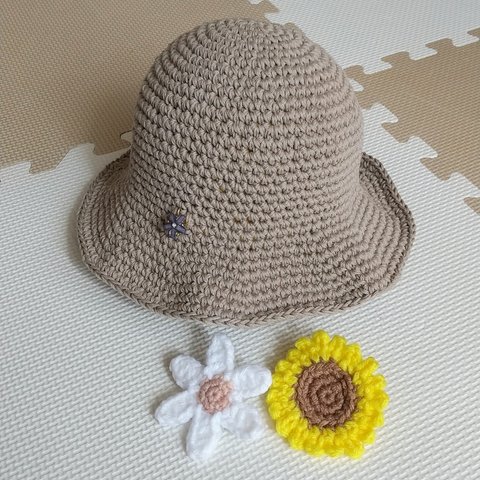 【送料込み】2種飾りセット*シンプル春夏帽子