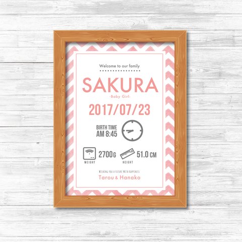 赤ちゃん 命名書♡バースデーポスター ベビーバース