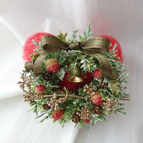 heart de christmas  wreath ( cherry pink )