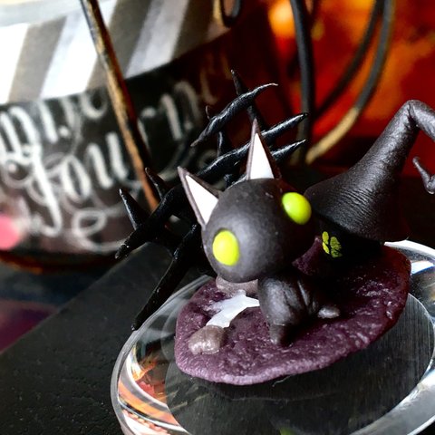 【再販】クロネコのハロウィンフィギュアプレート♪