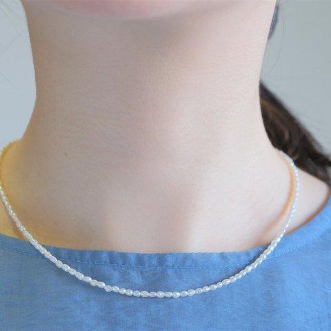 Litlar ferskvatnsperlur necklace　淡水ベビーパール　ネックレス　バロックパール