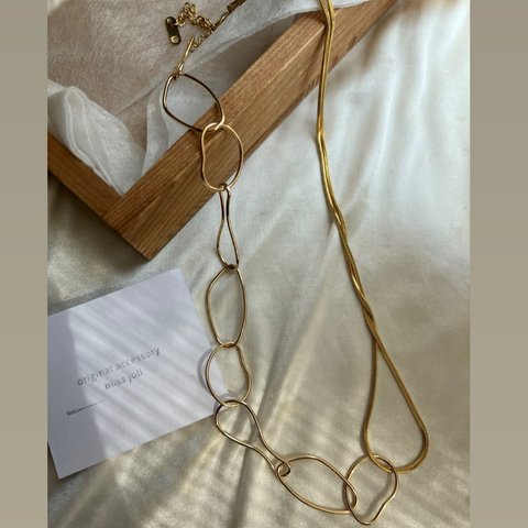 〝 nuances 〟gold necklace