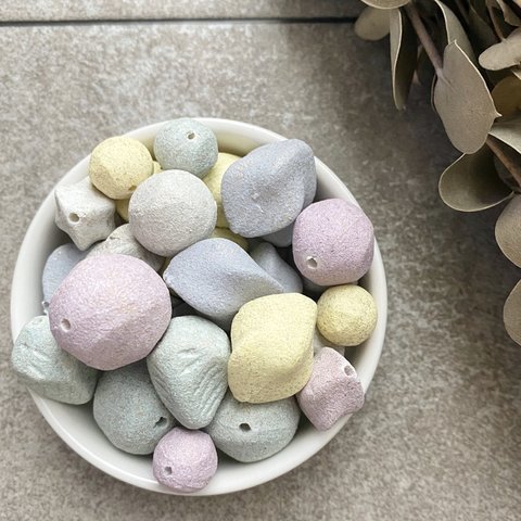 14pcs Handmade* 資材 B20-205 textured fake stone