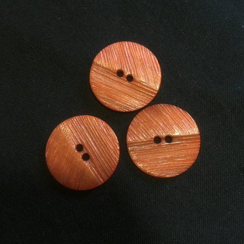 ヴィンテージボタン awase orange Ｍ 3piece