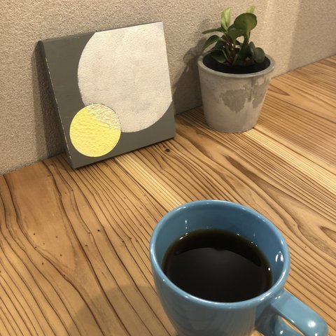 原画 [moon] 国内送料無料　アクリル　アートパネル　額装不要　cafe art