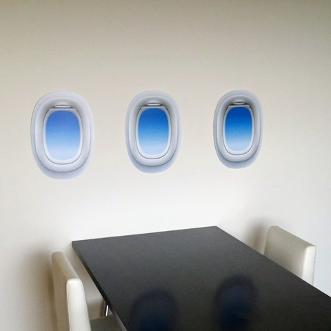 3枚SET 飛行機の窓◇旅するお部屋◇
