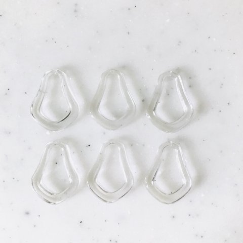 Vintage Clear Bell Shaped No Hole Parts 《N698》