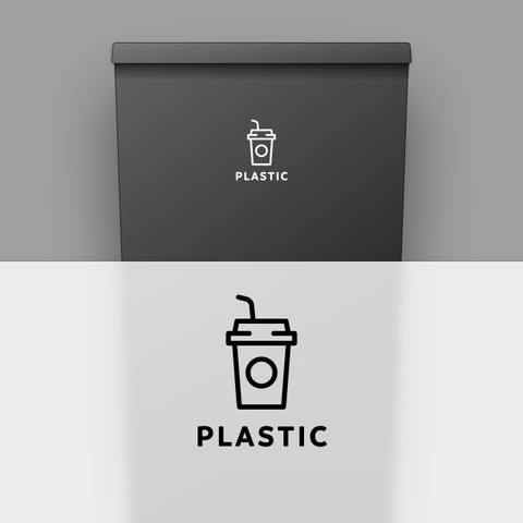 プラスチック（Plastics）【ゴミ分別ステッカー】