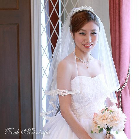 ウェディングベール ショート丈【ティンク】結婚式