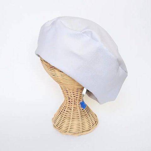 アイスグレーベレー帽　チャームが付けられる　帽子　日差し　紫外線対策