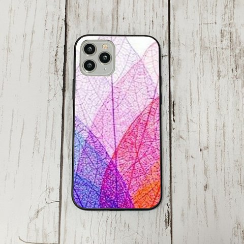 iphoneケース26 韓国 iphoneケース 強化ガラス おしゃれ 北欧 透けてる葉　レトロ　アイフォン　リバティ　かわいい　流行り iface