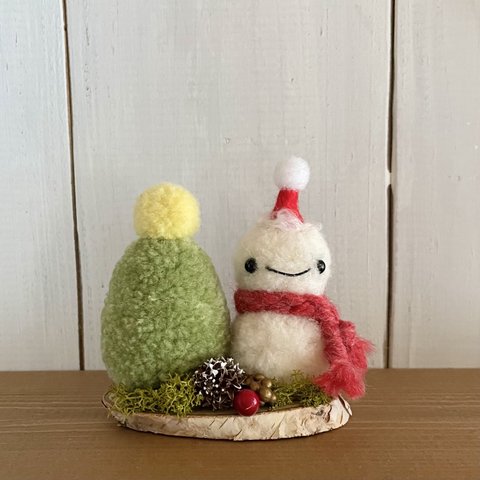 クリスマスオブジェ☆雪だるまさんとツリー