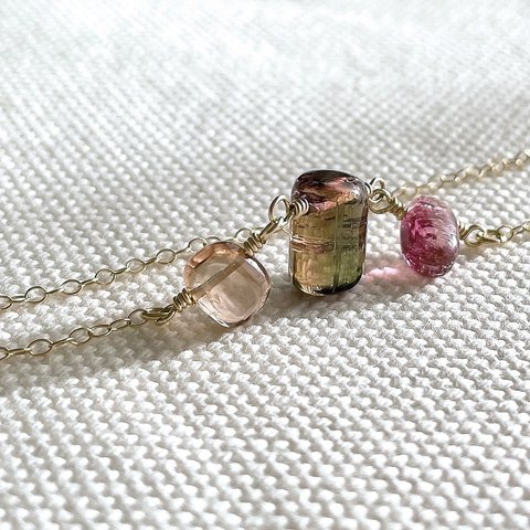 necklace "わたしのトゥルマリ" 14kgf