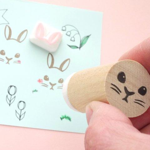 イースターデコレーションの消しゴムはんこ【ねこも一緒に】