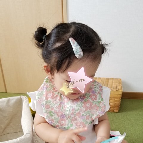 スタイ・ぱっちんピン・着用例・1歳1ヶ月