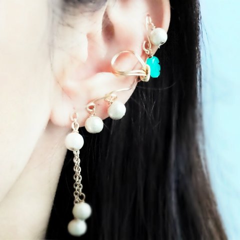 【Lily of the valley Ear Cuff 2】